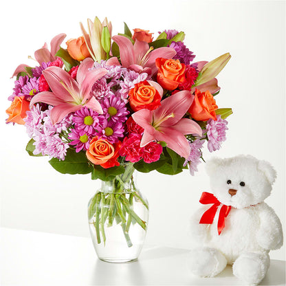 One and Only Bouquet and Bear Bundle –  Blooms By Vickrey, Camp Hill PA