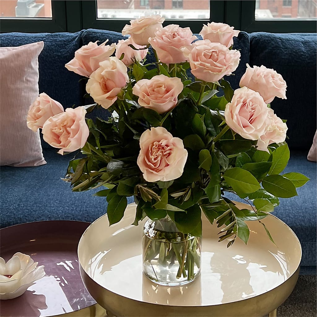 Long Stem Pink Rose Bouquet –  Blooms By Vickrey, Camp Hill PA