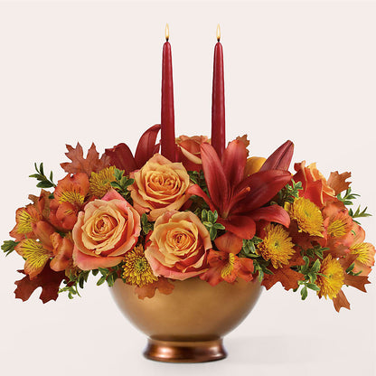 Harvest Table Centerpiece –  Blooms By Vickrey, Camp Hill PA