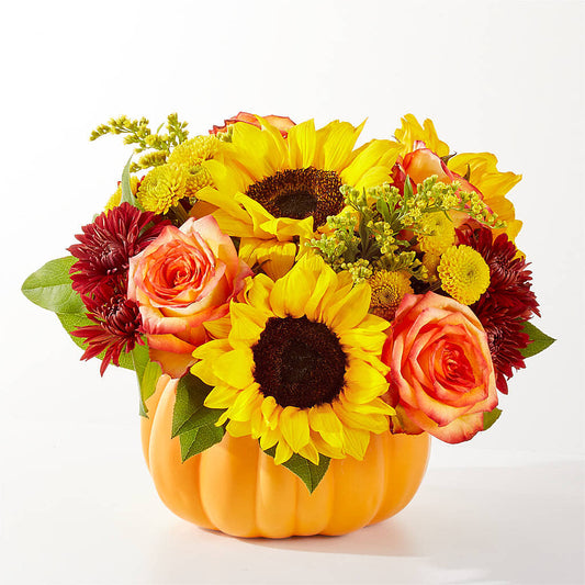 Golden Gourd Pumpkin Bouquet –  Blooms By Vickrey, Camp Hill PA