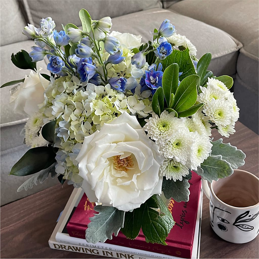 Clear Skies Bouquet –  Blooms By Vickrey, Camp Hill PA