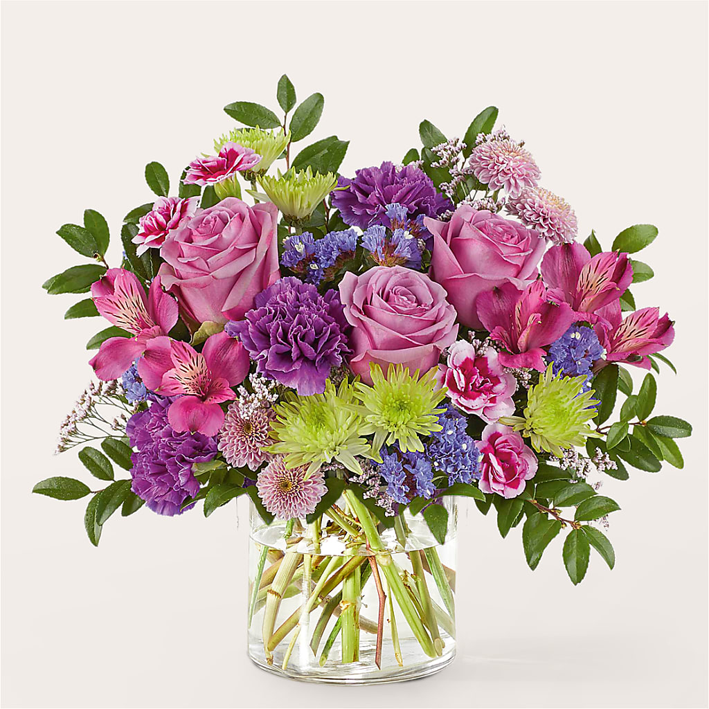 Glass Half Full Bouquet –  Blooms By Vickrey, Camp Hill PA