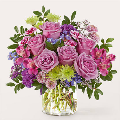 Glass Half Full Bouquet –  Blooms By Vickrey, Camp Hill PA