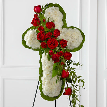 Floral Cross Easel –  Blooms By Vickrey, Camp Hill PA