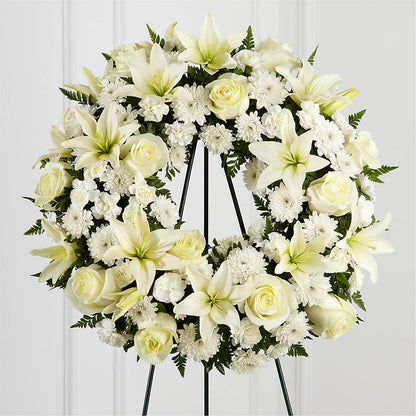 Treasured Tribute Wreath –  Blooms By Vickrey, Camp Hill PA