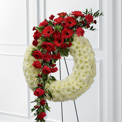 Graceful Tribute Wreath –  Blooms By Vickrey, Camp Hill PA