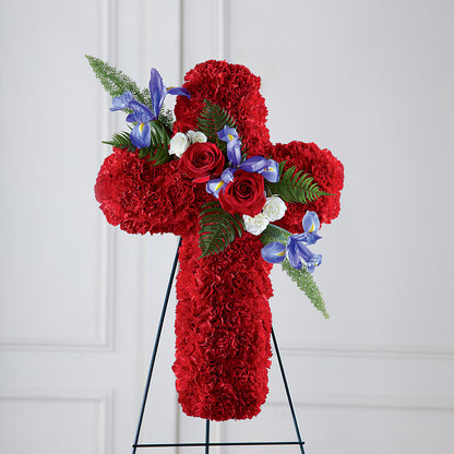 Faithful Hero Floral Cross –  Blooms By Vickrey, Camp Hill PA