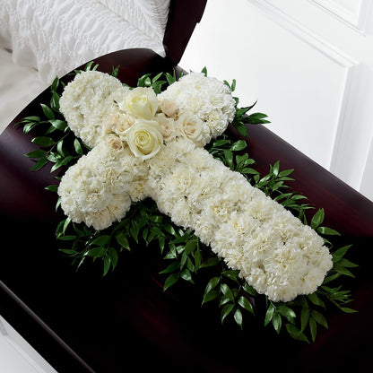 Peaceful Memories Casket Spray (Standard) –  Blooms By Vickrey, Camp Hill PA