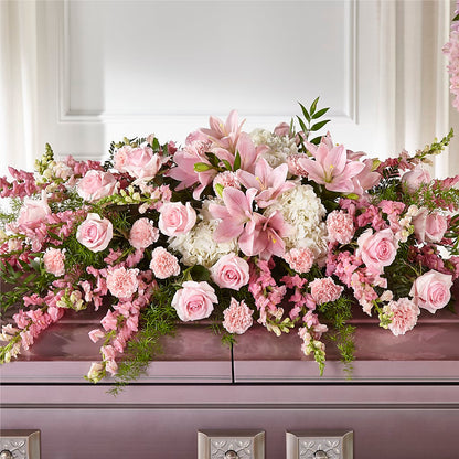 Life & Remembrance Casket Spray –  Blooms By Vickrey, Camp Hill PA