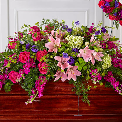 Radiant Tribute Casket Spray –  Blooms By Vickrey, Camp Hill PA