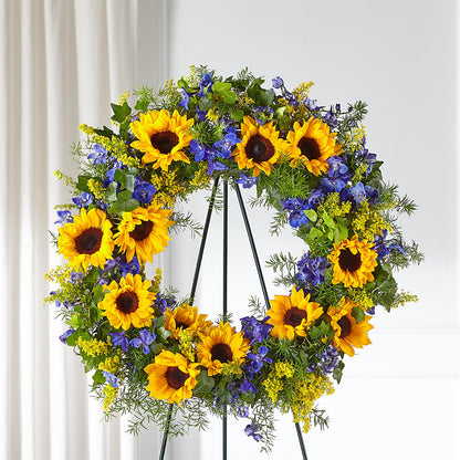 Bright Rays Wreath –  Blooms By Vickrey, Camp Hill PA