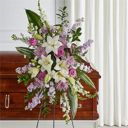 Grateful Hearts Standing Spray –  Blooms By Vickrey, Camp Hill PA