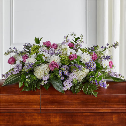Meadows of Serenity Casket Spray –  Blooms By Vickrey, Camp Hill PA