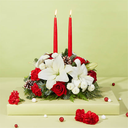 Seasonal Festivities Centerpiece –  Blooms By Vickrey, Camp Hill PA