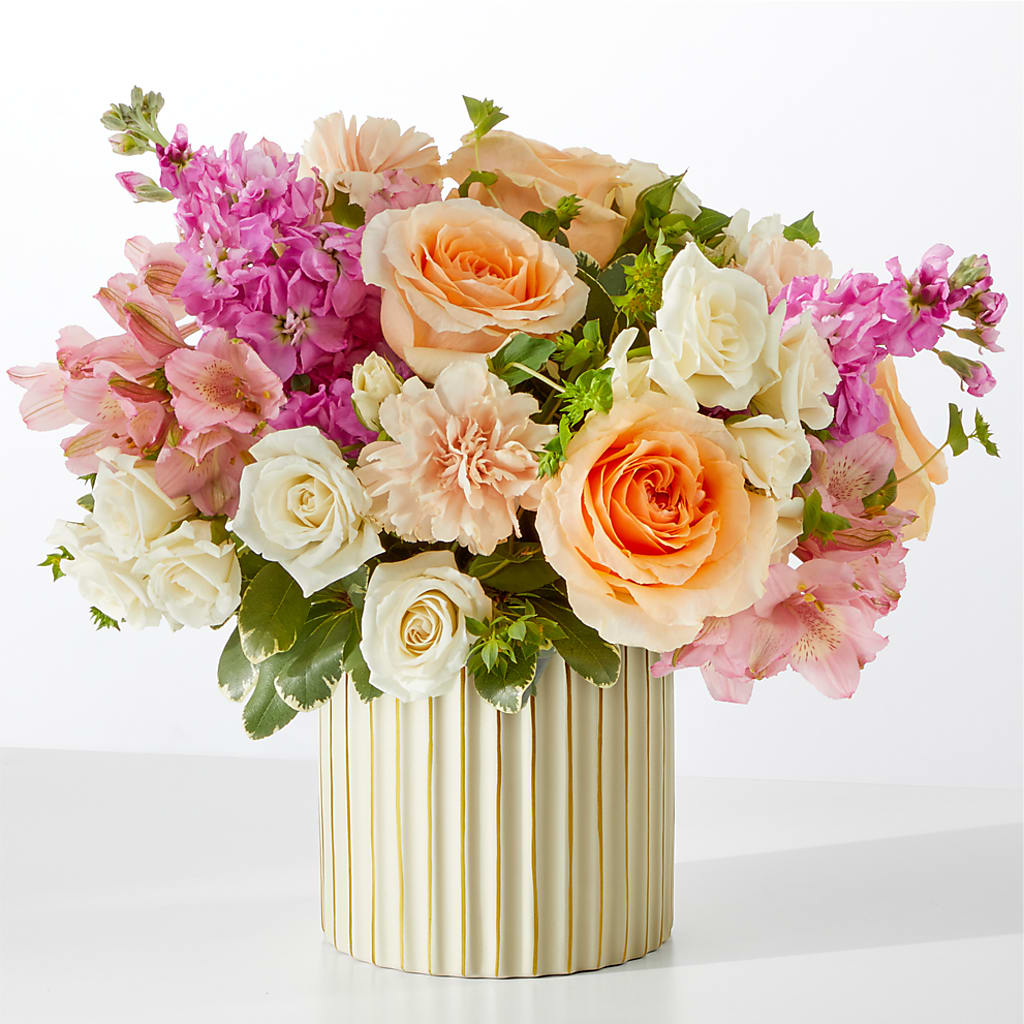 Paradise Bouquet with Ivory Vase –  Blooms By Vickrey, Camp Hill PA