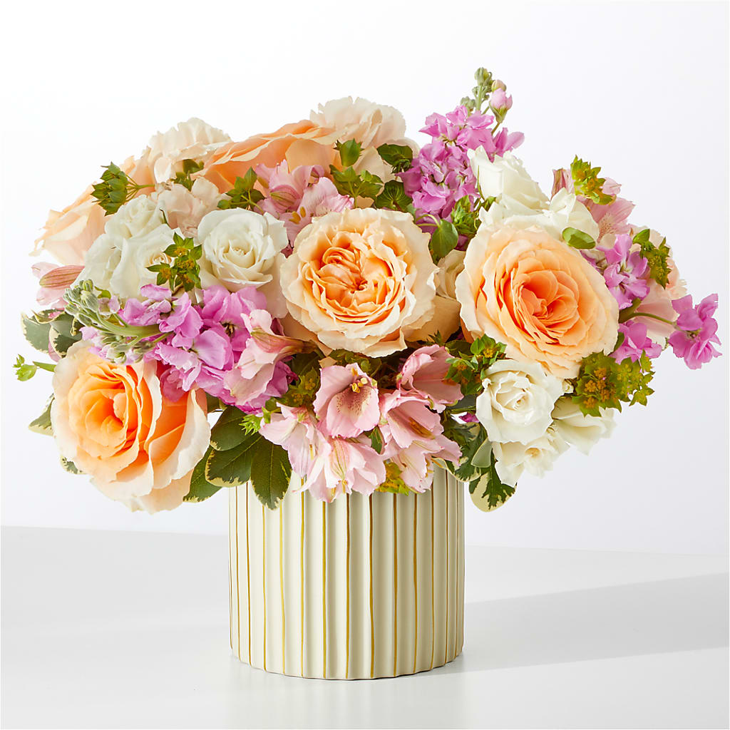 Paradise Bouquet with Ivory Vase –  Blooms By Vickrey, Camp Hill PA