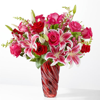 Always You Bouquet with Luxe Swirl Vase –  Blooms By Vickrey, Camp Hill PA