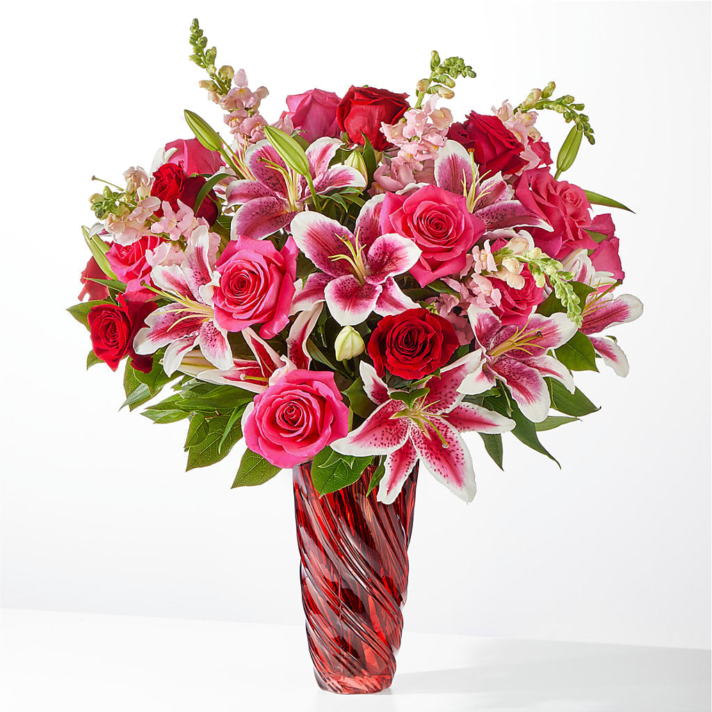 Always You Bouquet with Luxe Swirl Vase –  Blooms By Vickrey, Camp Hill PA